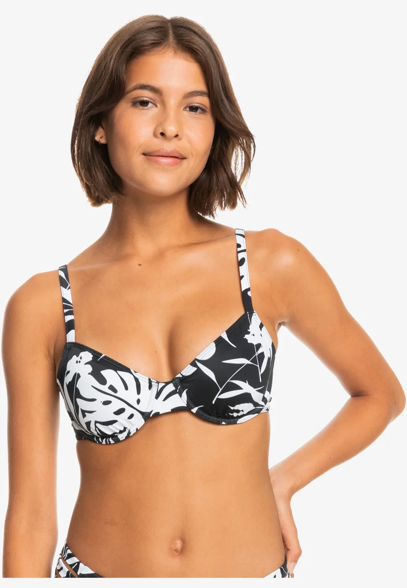 Authentic Roxy LOVE THE MUSE  - Bikini top anthracite Streetwear Clothing Swimwear Beach accessories Bikini tops