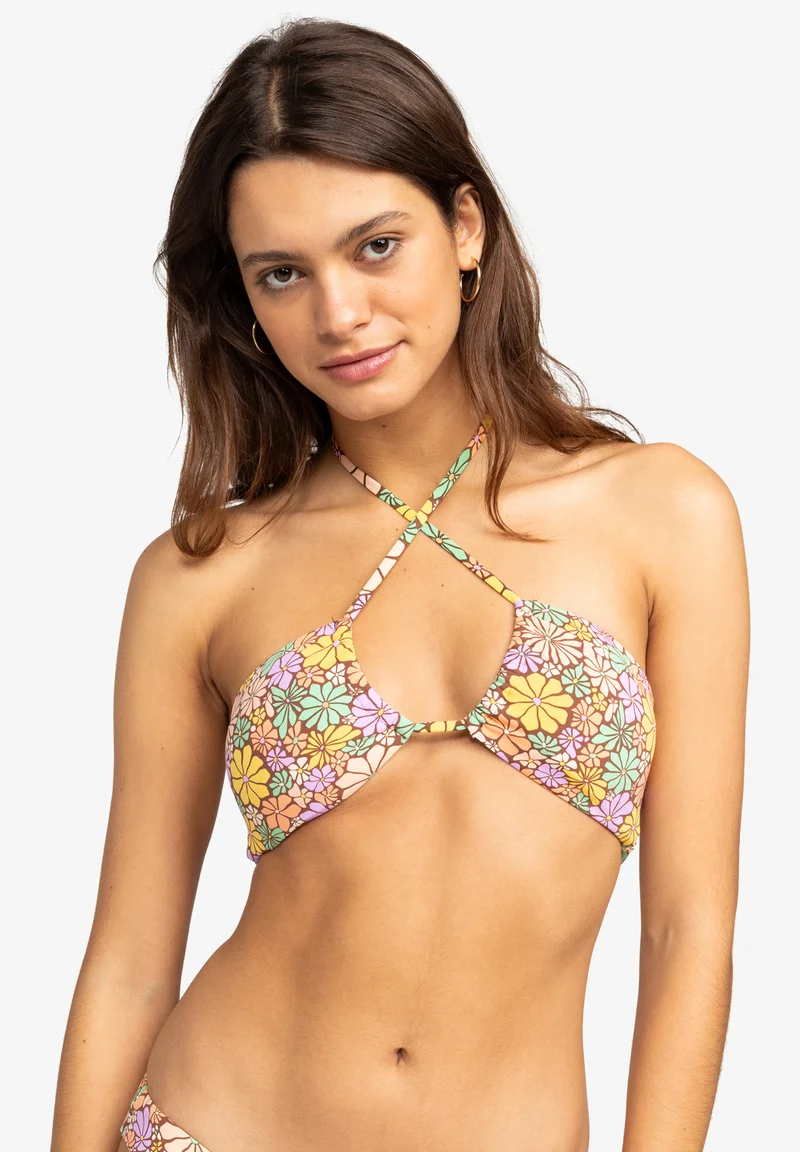 beautiful in colors Roxy ALL ABOUT  - Bikini top root beer all about sol mini Clothing Swimwear Beach accessories Bikini tops