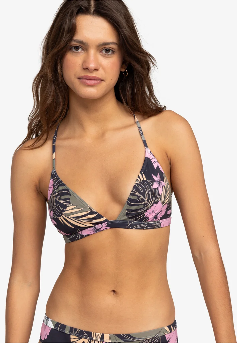 Sale UK Roxy THE CUT BACK FIXEDTRI - Bikini top anthracite classic pro surf Clothing Swimwear Beach accessories Bikini tops