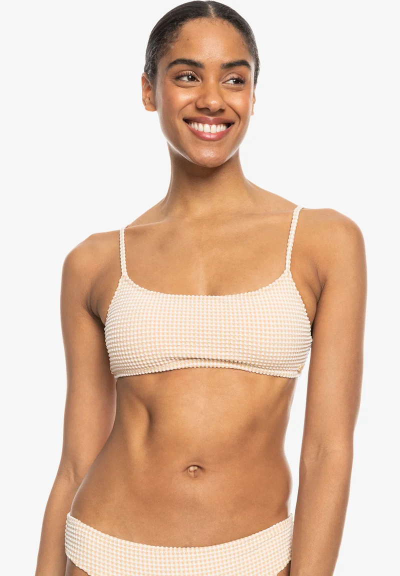 reliable quality Roxy GINGHAM - Bikini top brown Clothing Swimwear Beach accessories Bikini tops