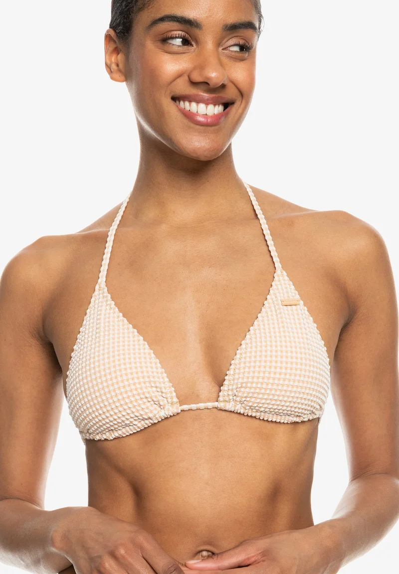 Outlet Roxy GINGHAM - TIKI TRI Bikini top brown Clothing Swimwear Beach accessories Bikini tops