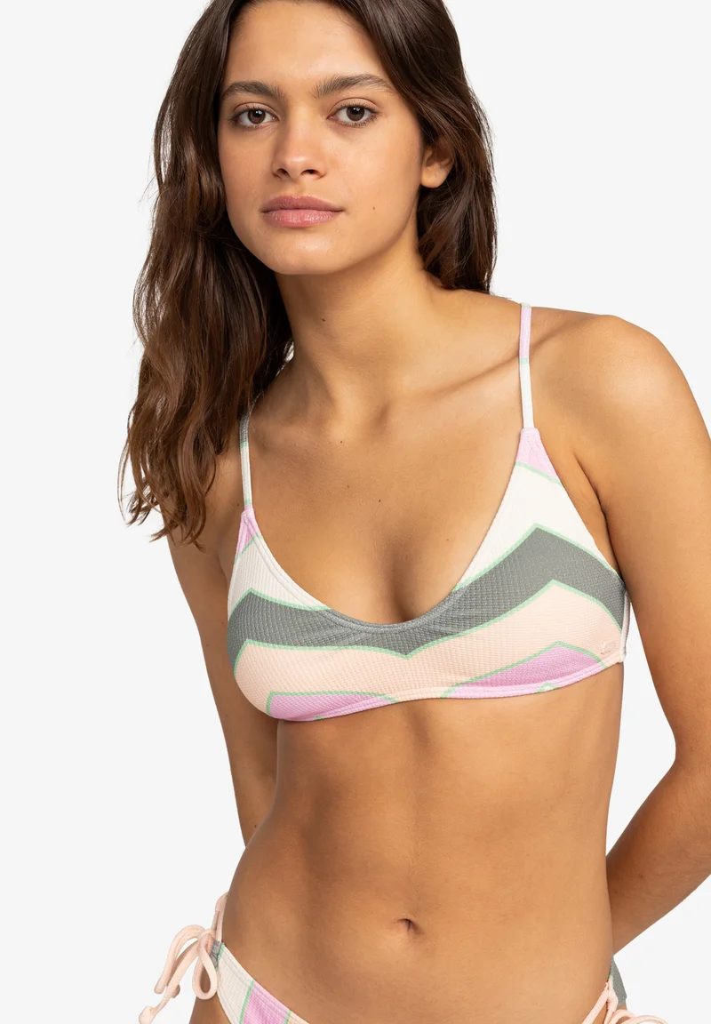 great deals Roxy VISTA STRIPE - Bikini top green Clothing Swimwear Beach accessories Bikini tops