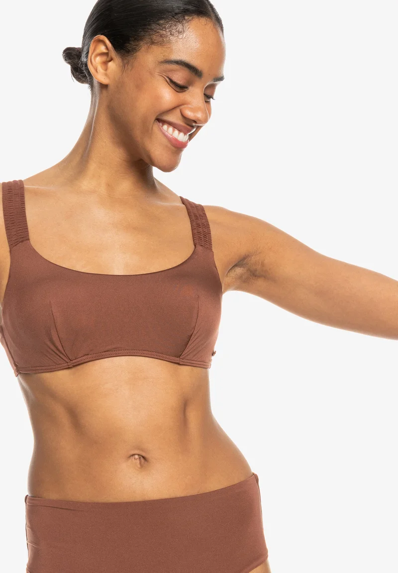 Newest Roxy SILKY ISLAND - D-CUP Bikini top brown Clothing Swimwear Beach accessories Bikini tops