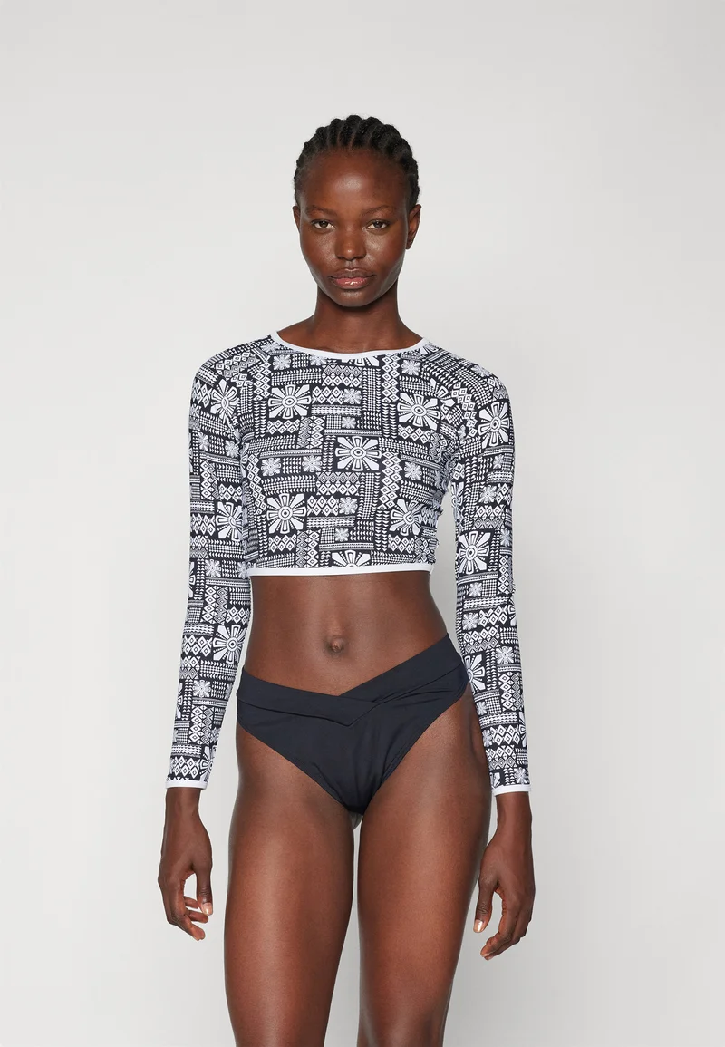 official online website Roxy MINERAL CROP - Bikini top anthracite morockin vibes swim Streetwear Sale Streetwear Clothing Socks Bikinis