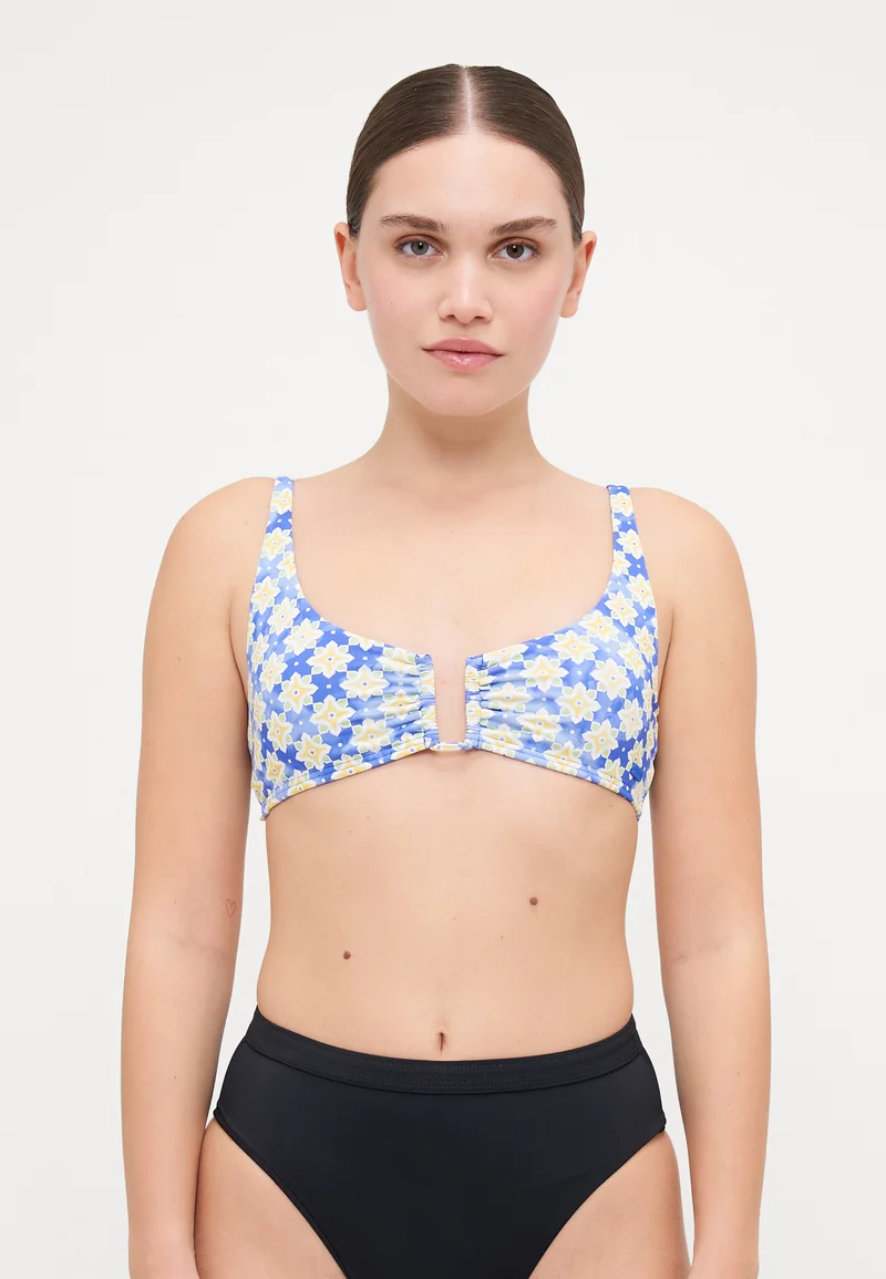 Official supplier Roxy ARTSY TILE U BRALETTE - Bikini top dazzling blue Clothing Swimwear Bikinis Bikini sets