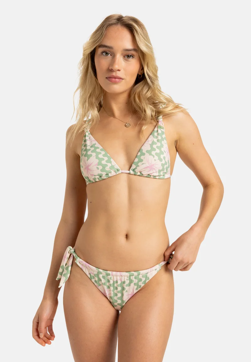 Most Fashionable Outlet Roxy HIBISCUS DAZE - ZWEITEILIGES SET Bikini green Streetwear Clothing Swimwear Beach accessories Bikini sets