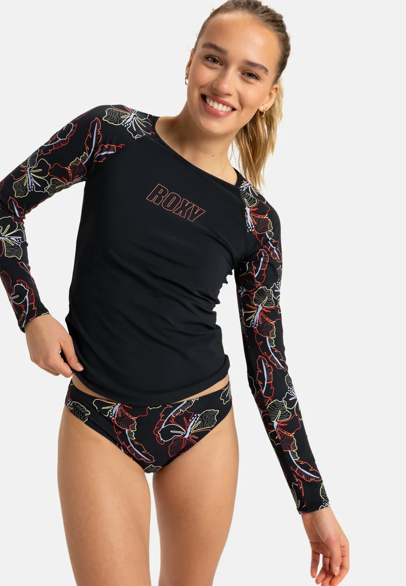 high-tech materials Roxy SURF-LONGSLEEVE MIT - Bikini top black Clothing Swimwear Bikinis Bikini sets