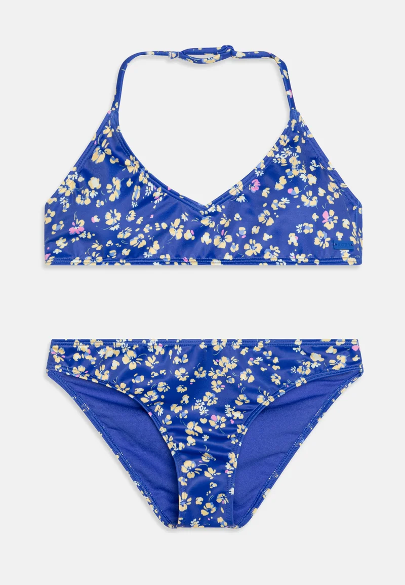 Best Prices Roxy SHADOW FLORAL BRASIC  - Bikini blue Clothing Swimwear Bikinis