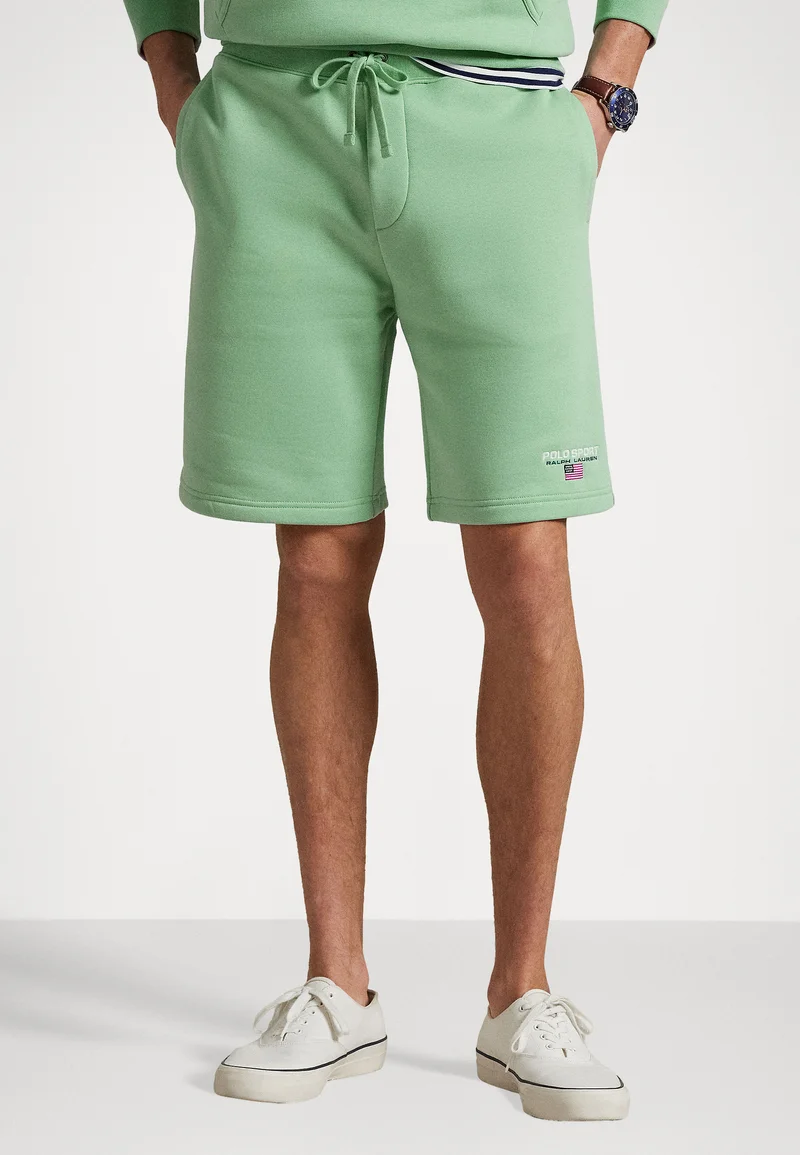 free delivery Polo Ralph Lauren POLO SPORT SHORT UNISEX - Tracksuit bottoms celedon/white Clothing Shorts Casual Shorts