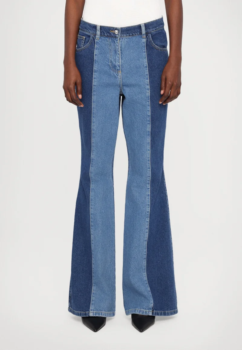 Save up to 80% Stine Goya Flared Jeans - two tone denim Clothing Bootcut & Flared