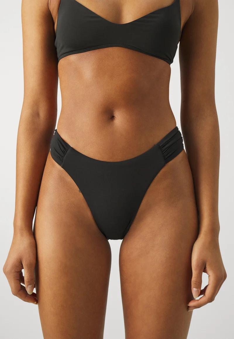 incredible prices Seafolly COLLECTIVE HIGH LEG RUCHED SIDE - Bikini bottoms black Clothing Swimwear Bikinis Bikini sets
