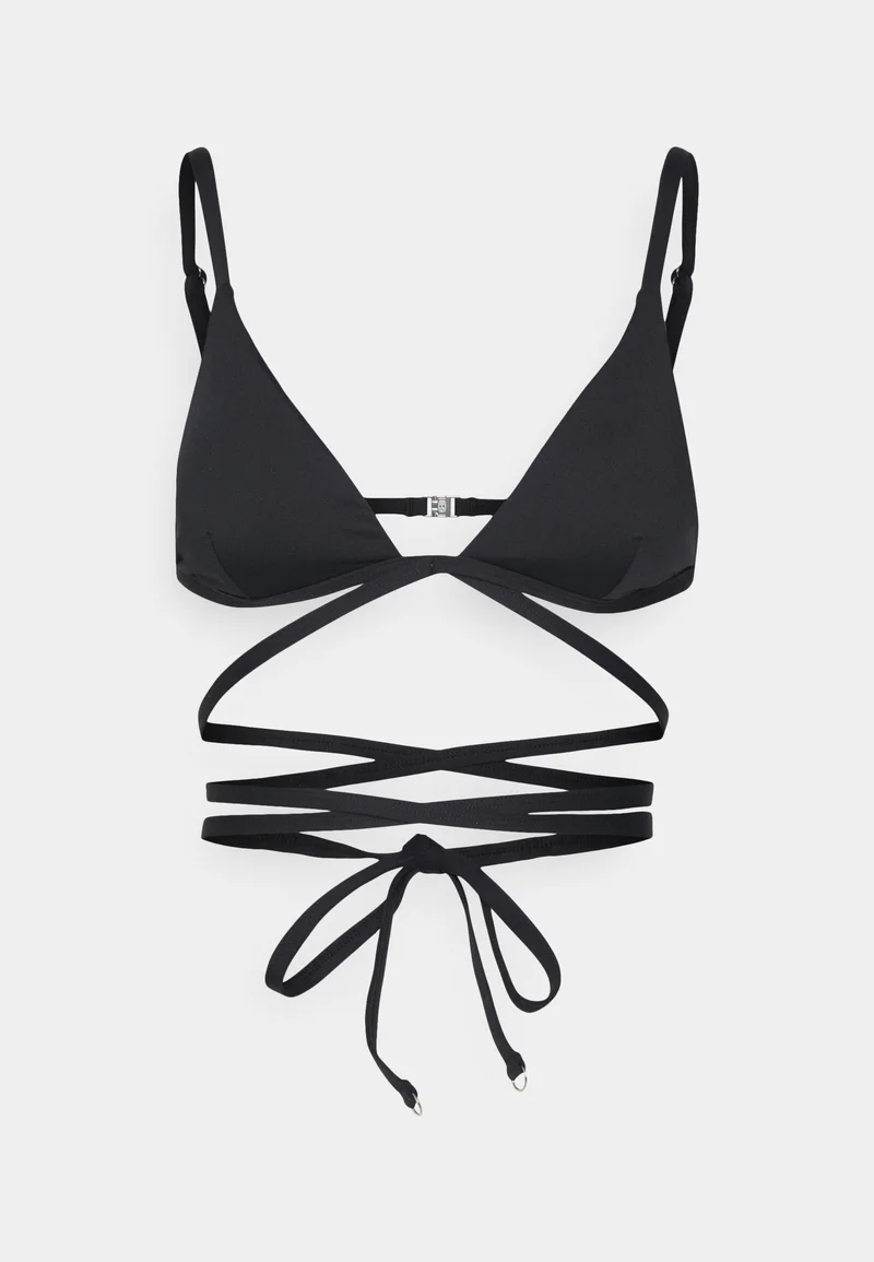Authorized Site Seafolly COLLECTIVE  WITH WRAP AROUND STRAP - Bikini top black Clothing Swimwear Beach accessories Bikini tops