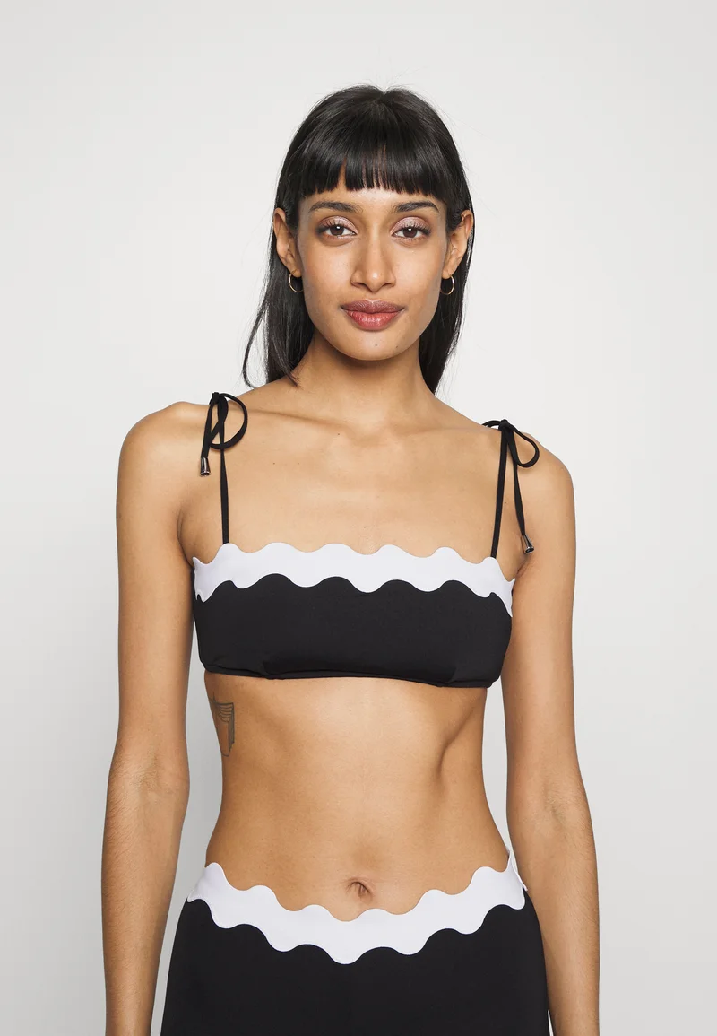 cheapest online price Seafolly GIA RIC RAC BUSTIER BANDEAU - Bikini top black Clothing Swimwear Beach accessories Bikini tops