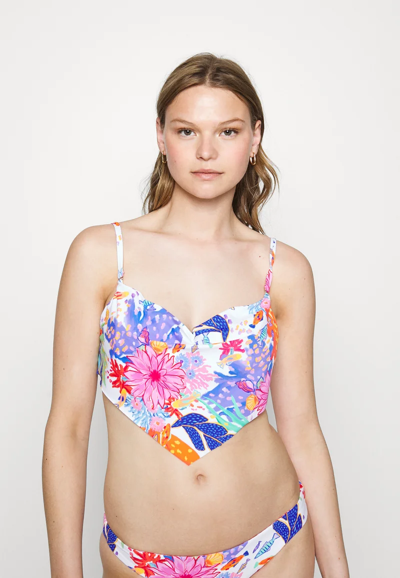 utterly stylish Seafolly UNDER THE COWL NECK BRALETTE - Bikini top white Clothing Swimwear Beach accessories Bikini tops