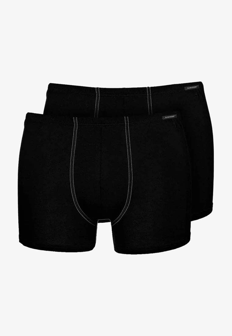 Store Schiesser ESSENTIAL SHORTS 2 PACK - Pants black Clothing Underwear & Socks Underpants Boxer shorts