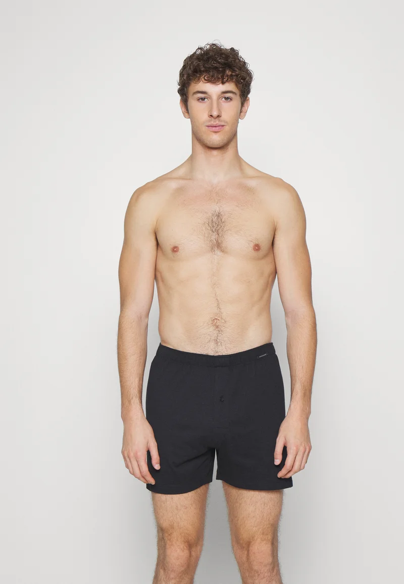 competitive price Schiesser 2 PACK - Boxer shorts schwarz/grey melange Clothing Underwear & Socks Underpants Boxer shorts