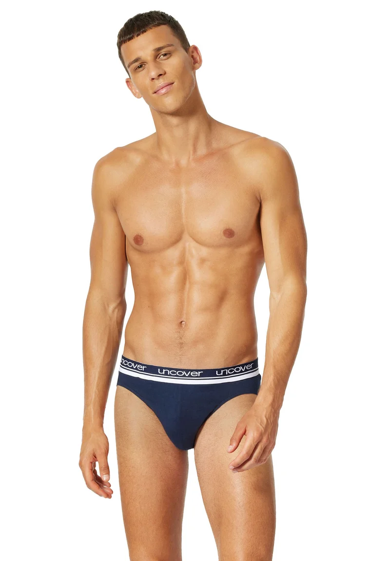 USA factory outlet uncover by Schiesser 6ER PACK RIO SLIP SERIE LOGOBUND - Briefs schwarz  dunkelblau Clothing Underwear & Socks Underpants Boxer shorts