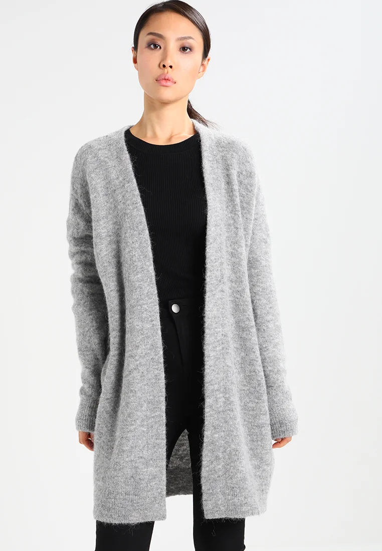 Exclusive Deals Samsøe Samsøe NOR  - Cardigan grey melange Clothing Knitwear & Cardigans Cardigans