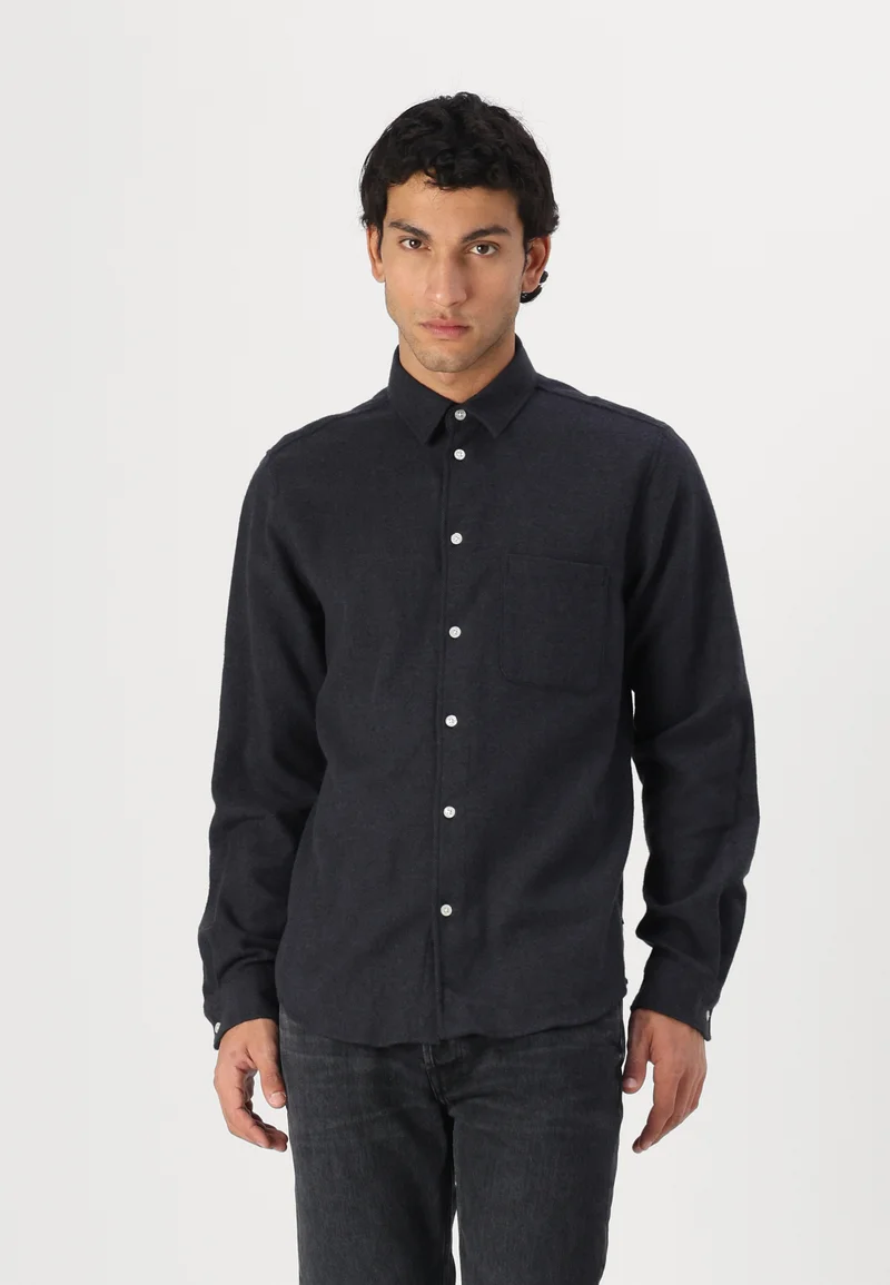 UK official online shop Samsøe Samsøe LIAM  - Shirt mottled black Clothing Shirts Casual Shirts