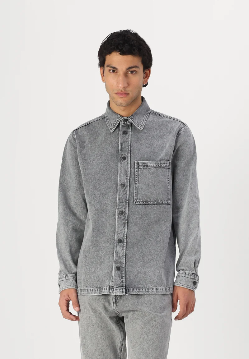 reliable reputation Samsøe Samsøe DAMON - Shirt grey denim Clothing Shirts Casual Shirts
