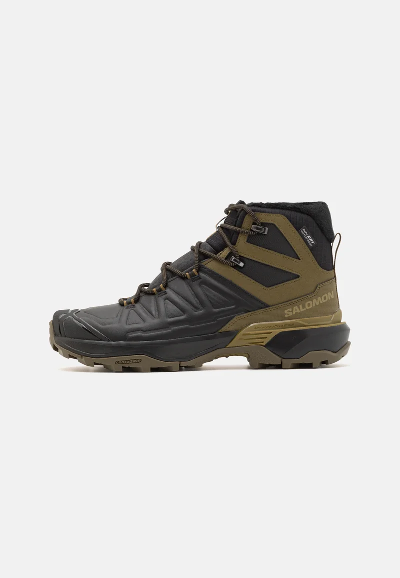 Sale USA Online Salomon X ULTRA SNOWPILOT WP - Winter boots black/military olive/gothic olive Sport Shoes Boots