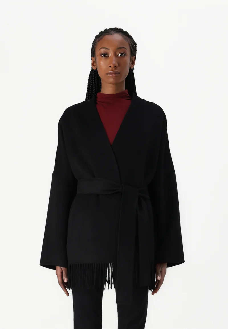 professional online store Selected Femme SLFESMA HANDMADE JACKET - Light jacket black Clothing Jackets & Blazers Bomber Jackets