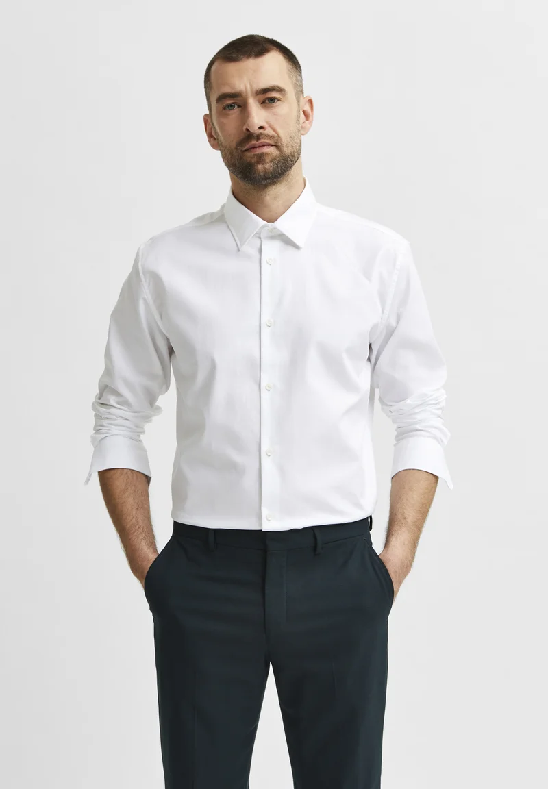 unique Selected Homme SLHREGETHAN CLASSIC - Formal shirt bright white Clothing Shirts Business Shirts