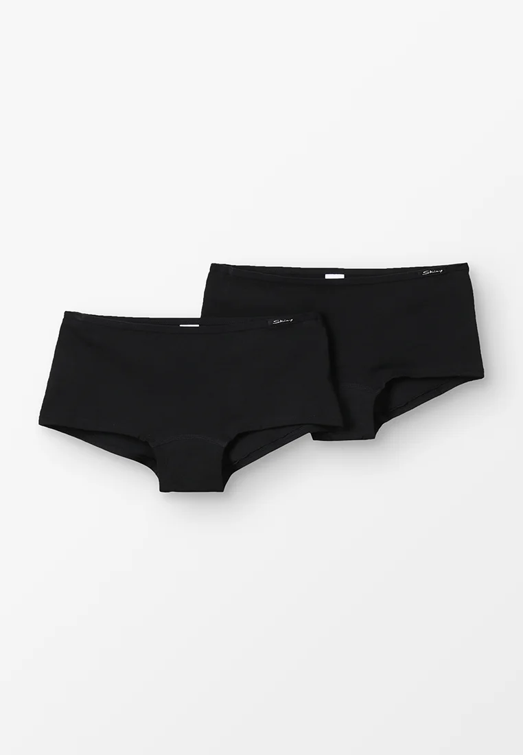 Discount Save up to Skiny ESSENTIALS GIRLS PANT 2 PACK - Pants black Clothing Underwear & Nightwear Underwear Bras & bustiers