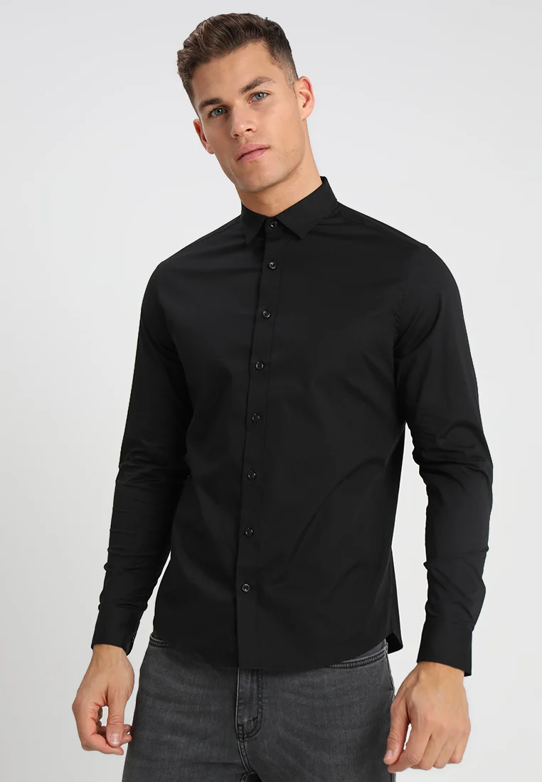 outlet store sale Solid SDTyler - Formal shirt black Clothing Shirts Business Shirts