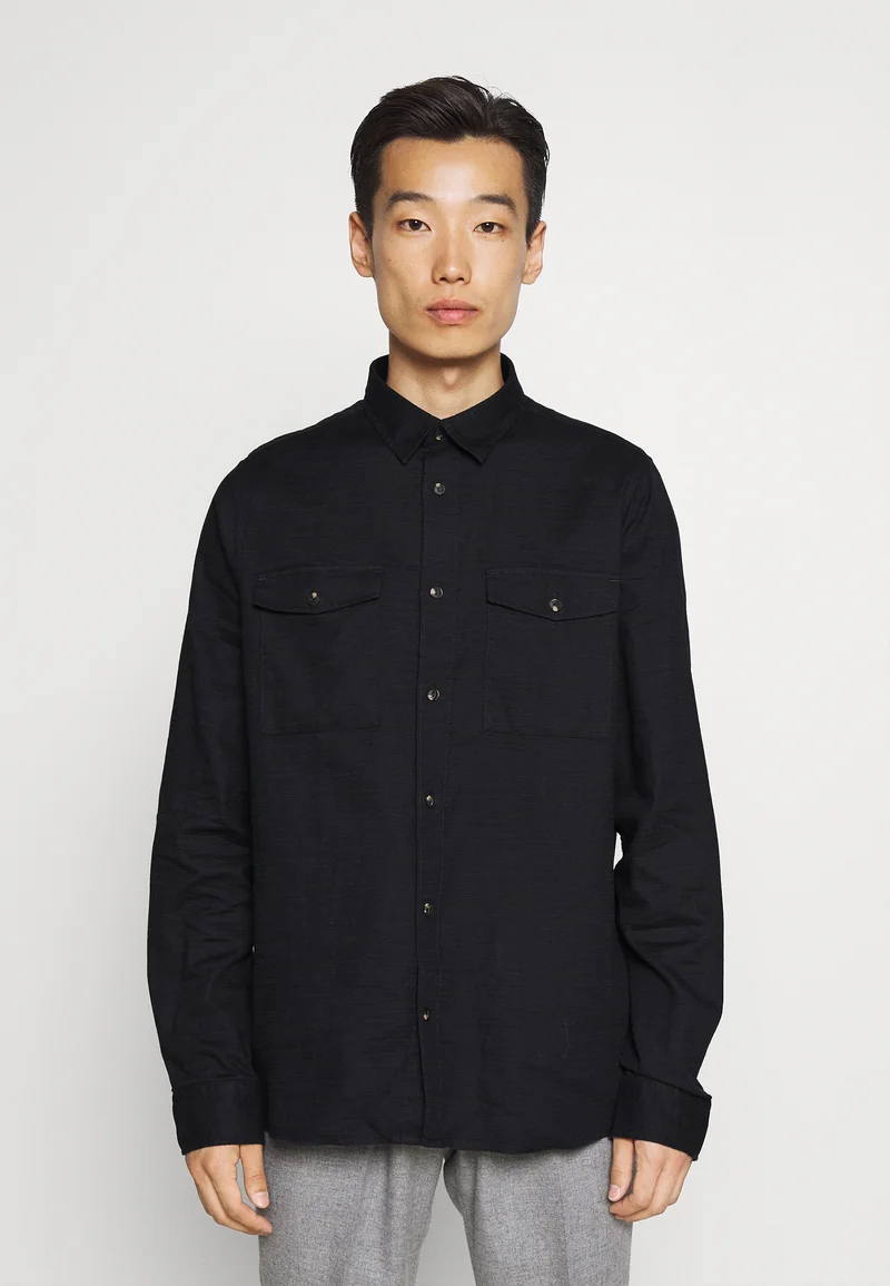 Sale USA Online Solid SDTim - Shirt black Clothing Sale Shirts Business Shirts