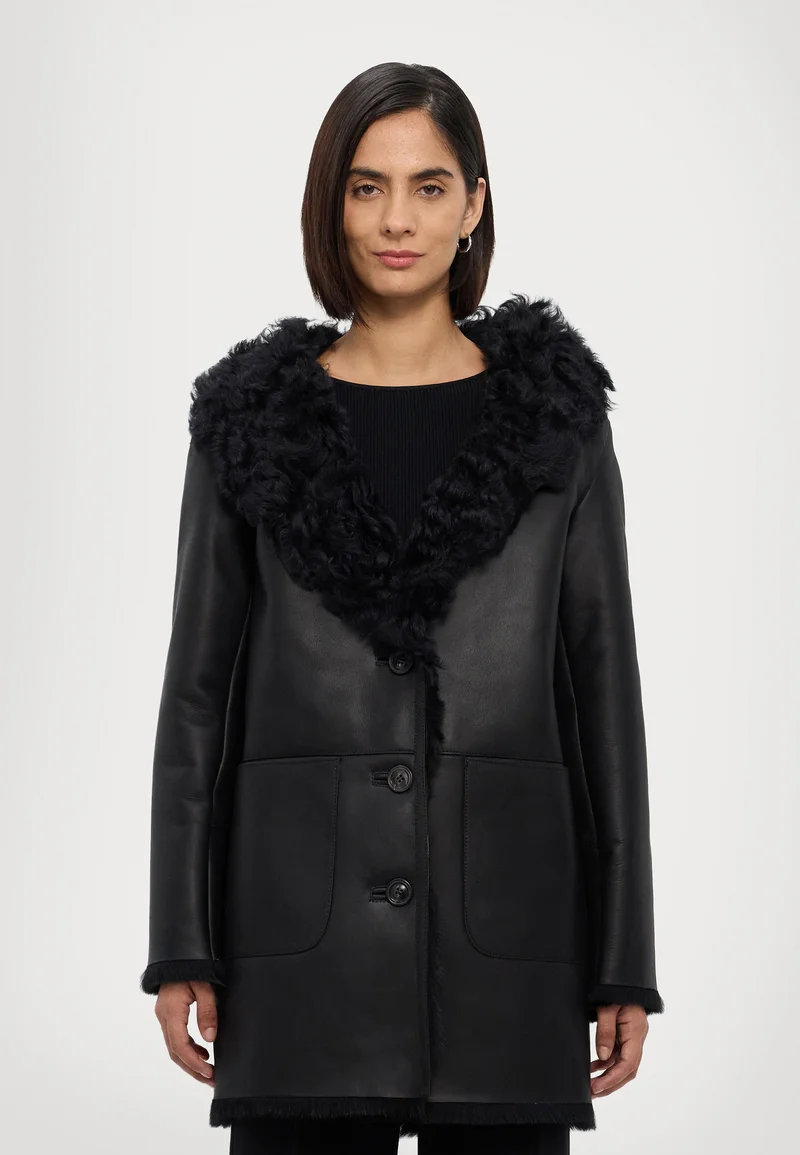 coupon codes STUDIO ID Leather jacket - black silky Clothing Jackets & Blazers Bomber Jackets