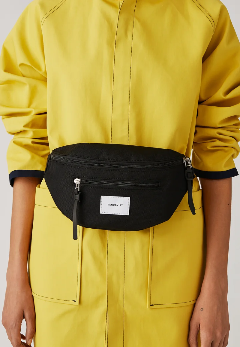On Sale Sandqvist ASTE UNISEX - Bum bag black Streetwear Sale Accessories Gadgets & miscellaneous Bum bags