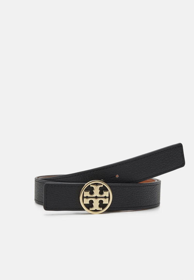 UK store Tory Burch MILLER REVERSIBLE BELT - Belt black/classic cuoio/gold Accessories Belts Casual belts
