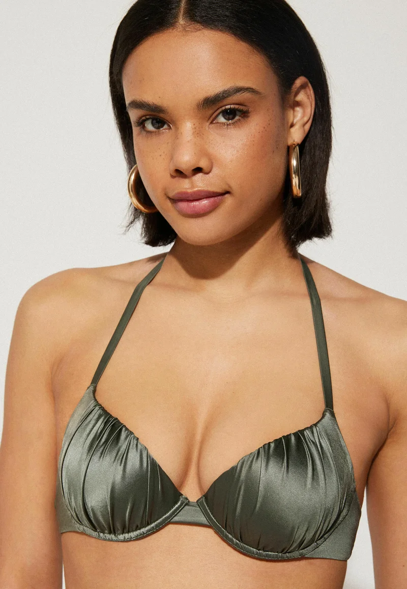 recognized brands Tezenis Bikini top - grün y  safari green Clothing Swimwear Bikinis Bikini sets