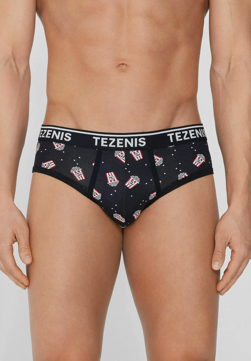 wholesale price Tezenis STAMPATO CON LOGO - Briefs schwarz y black popcorn print Clothing Underwear & Socks Underpants Boxer shorts