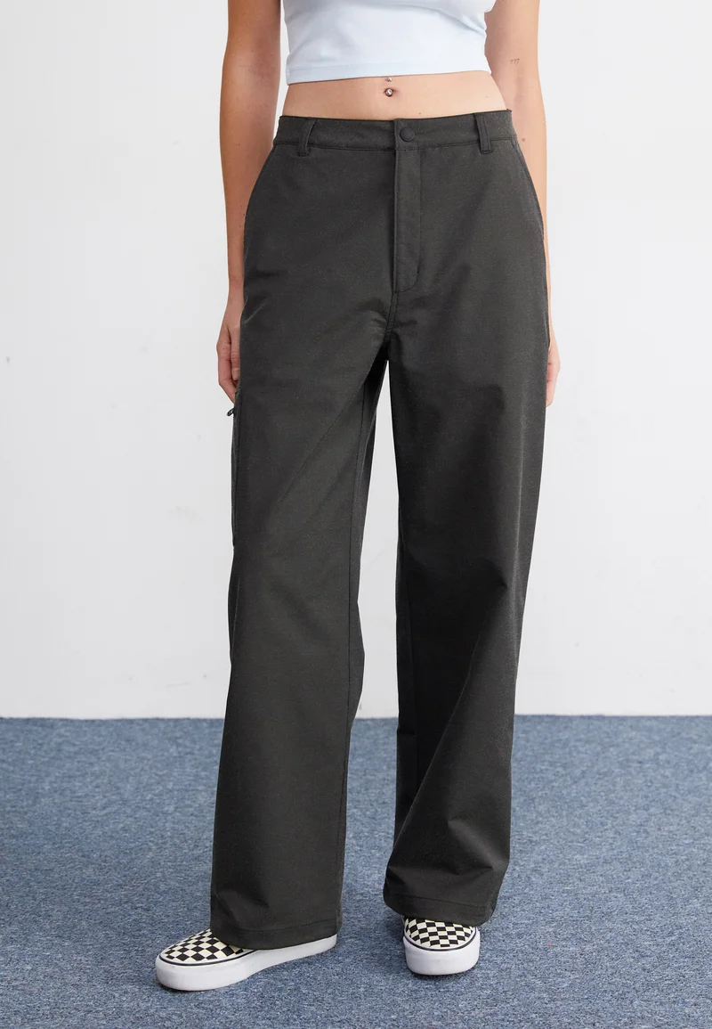 super quality The North Face STRETCH TWILL WIDE LEG PANT - Trousers black Streetwear Sale Streetwear Clothing Socks Casual Trousers