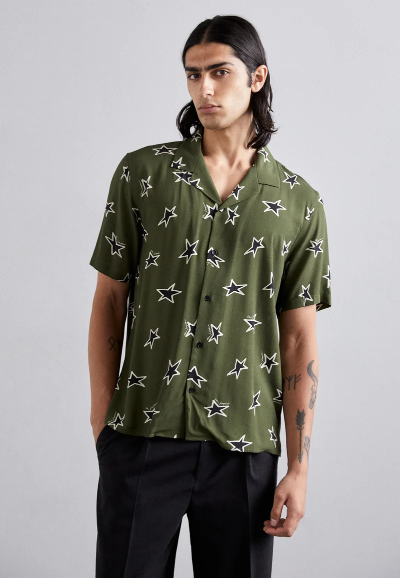 attractive design The Kooples CHEMISETTE - Shirt kaki/black Clothing Sale Shirts Business Shirts