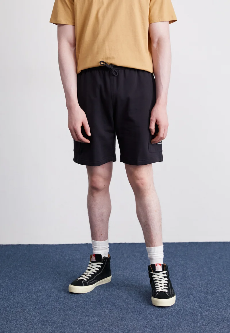 Lowest Price Online Timberland BADGE CARGO - Tracksuit bottoms black Clothing Shorts Casual Shorts