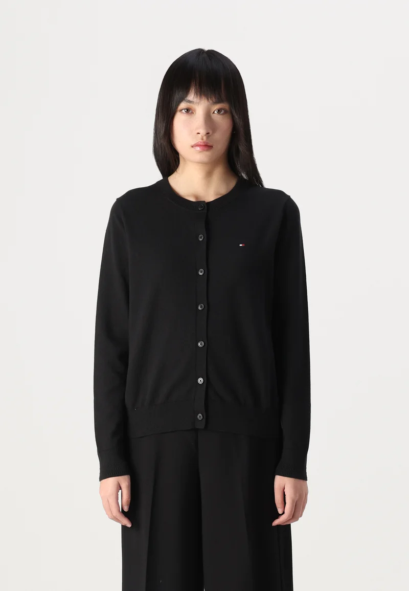 100% quality guarantee Tommy Hilfiger STITCH  - Cardigan black Clothing Knitwear & Cardigans Cardigans