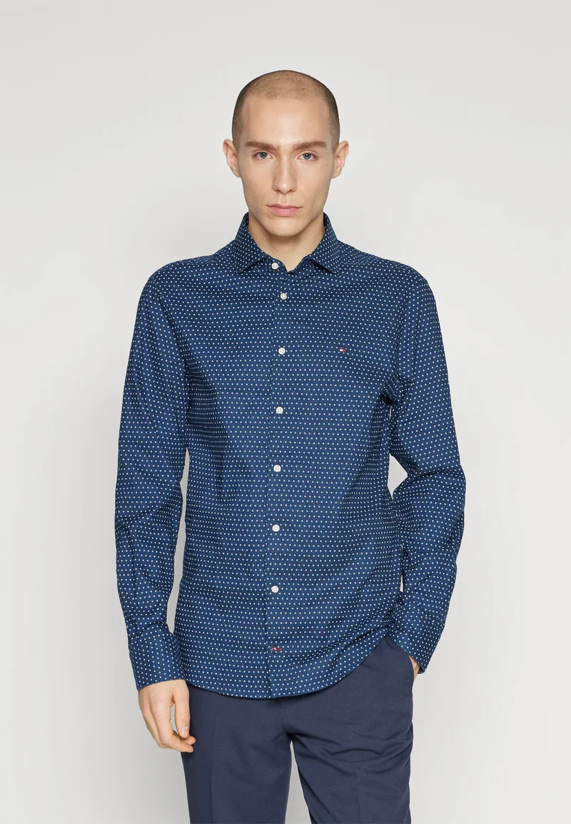 Excellent quality Tommy Hilfiger CIRCLE PRINT SHIRT - Formal shirt navy/white Clothing Sale Shirts Business Shirts