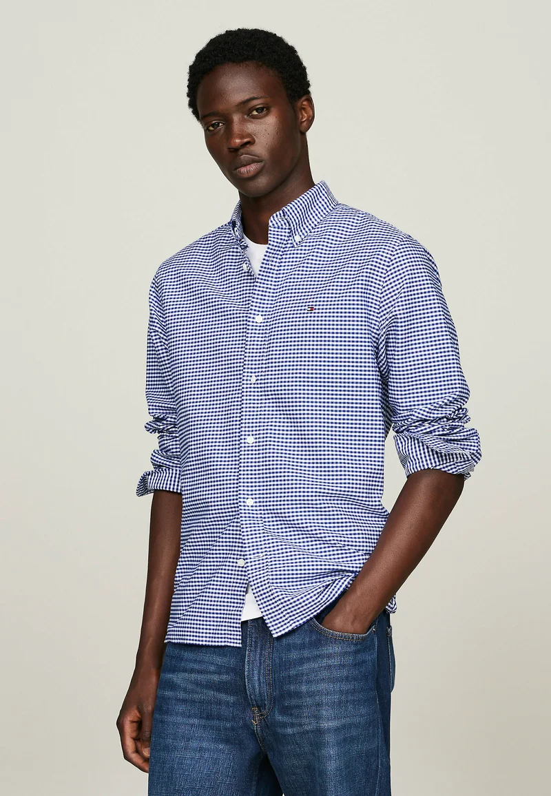 USA Cheap Sale Tommy Hilfiger HERITAGE OXFORD GINGHAM - Shirt royal blue  check Clothing Shirts Casual Shirts