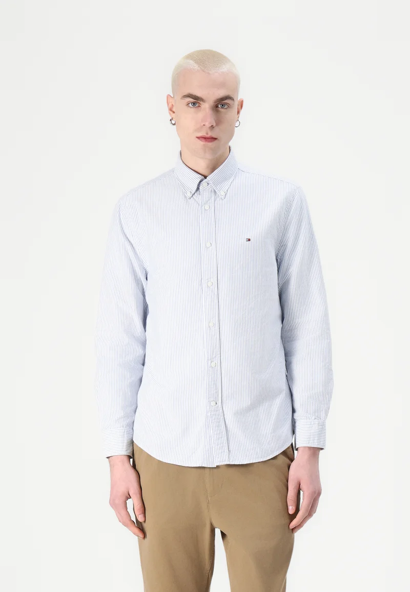Exclusive Tommy Hilfiger HERITAGE STRIPE - Shirt preppy navy/desert sky solid Clothing Shirts Casual Shirts
