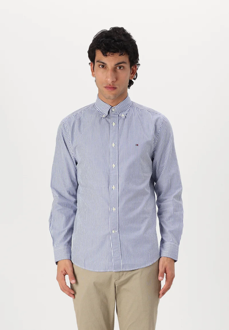 Classic Styles Tommy Hilfiger FLEX CLASSIC  - Shirt wedge blue/optic white Clothing Shirts Casual Shirts