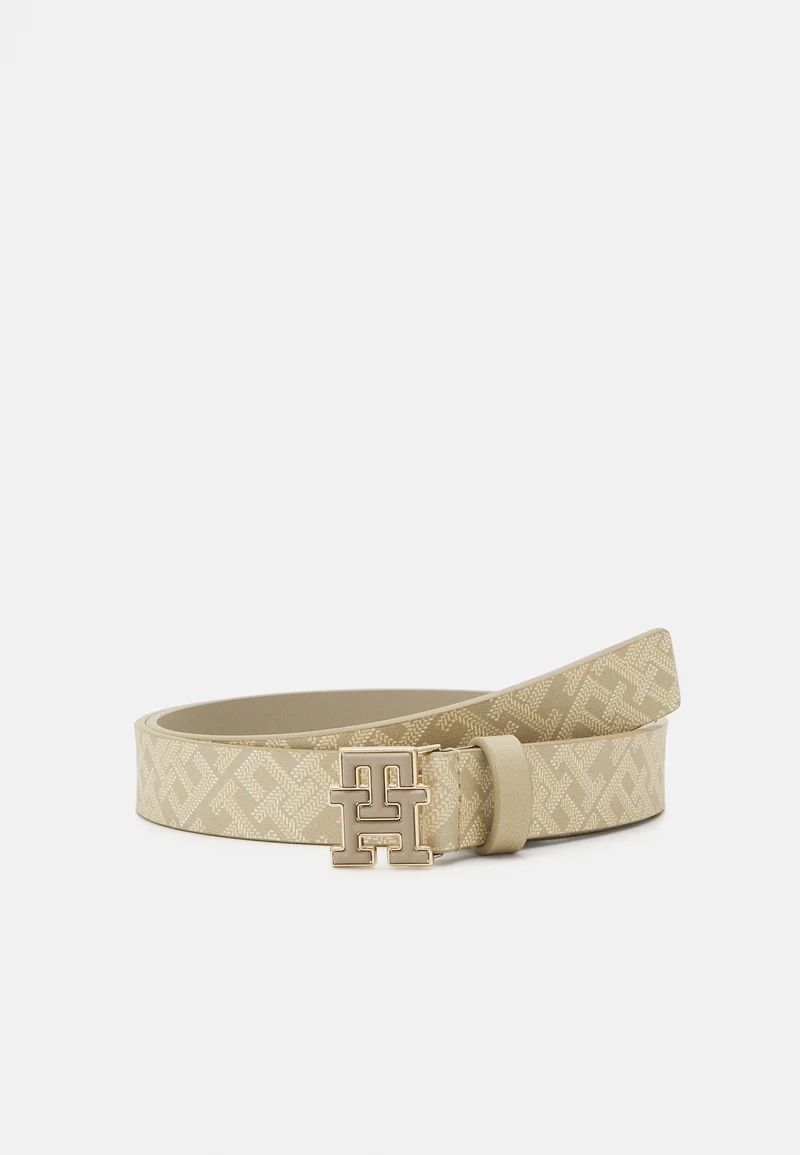 Best Discount Price Tommy Hilfiger LOGO MONO - Belt beige Accessories Belts Casual belts