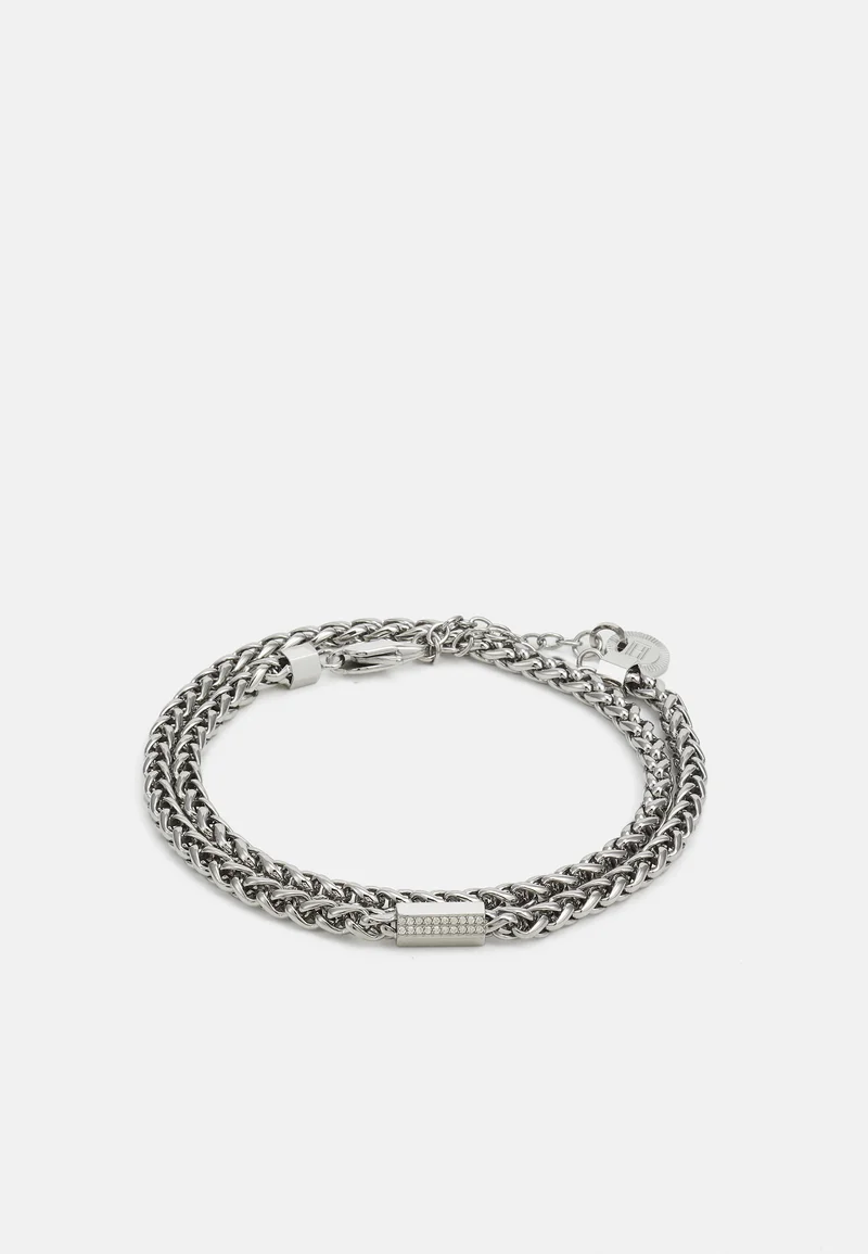 wholesale dealer Tommy Hilfiger SNAKE - Bracelet silver-coloured/white Accessories Jewellery Bracelets