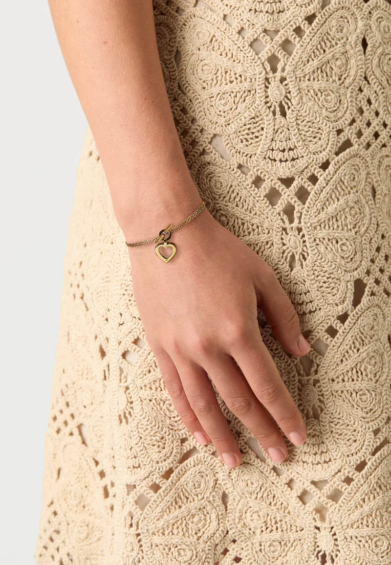 high-tech materials Tommy Hilfiger TOGGLE HEART - Bracelet gold-coloured Accessories Jewellery Bracelets