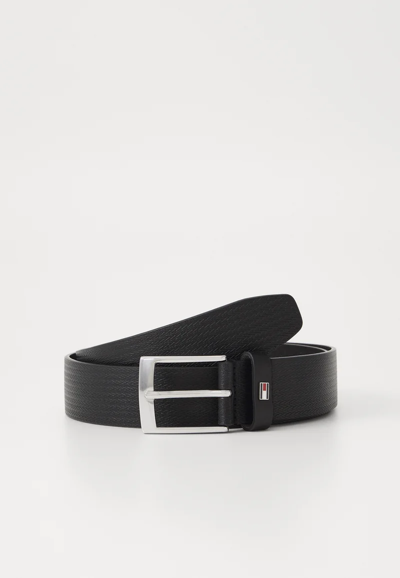 stylish Tommy Hilfiger ADAN HERRINGBONE - Belt black Accessories Belts Casual belts