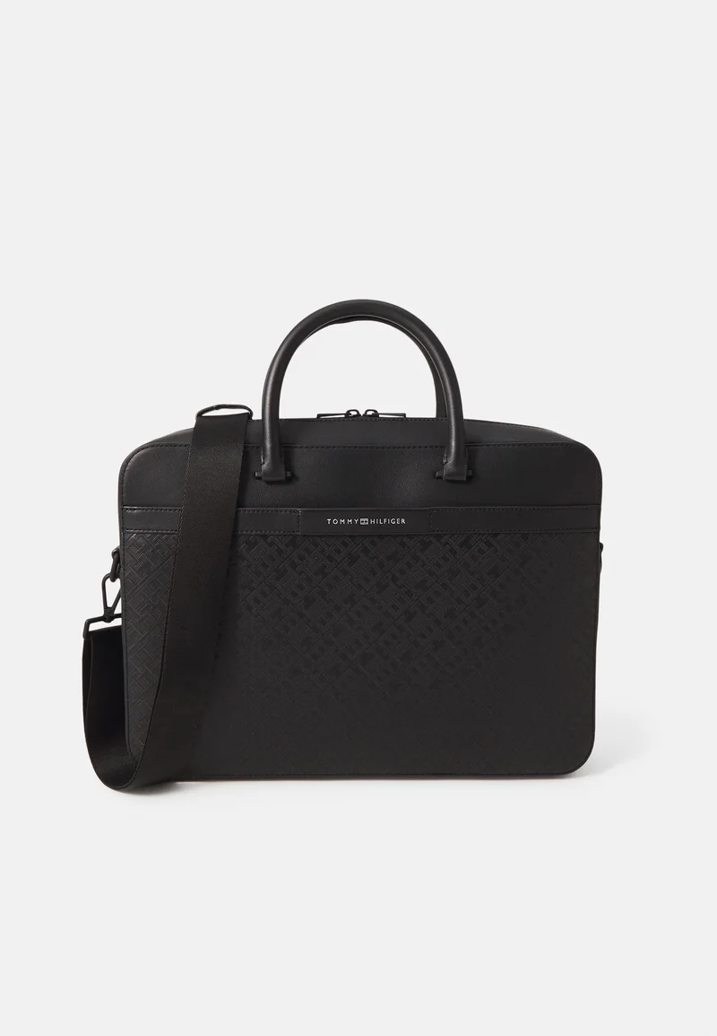 hot sale Online Tommy Hilfiger MONOGRAM COMPUTER BAG - Laptop bag black Accessories Bags & cases Business & laptop bags