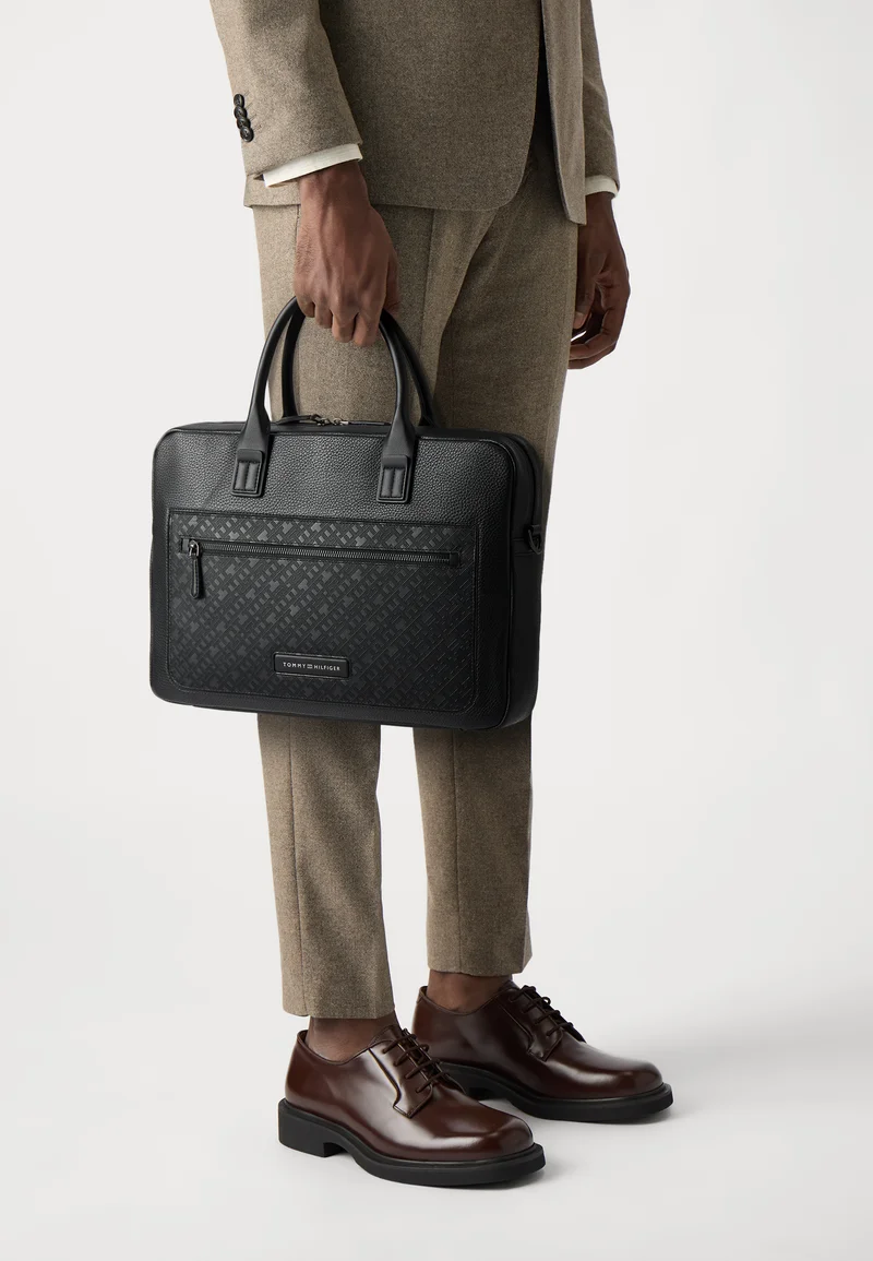 Cheap Sale Tommy Hilfiger MONOGRAM COMPUTER BAG - Briefcase black Accessories Bags & cases Business & laptop bags