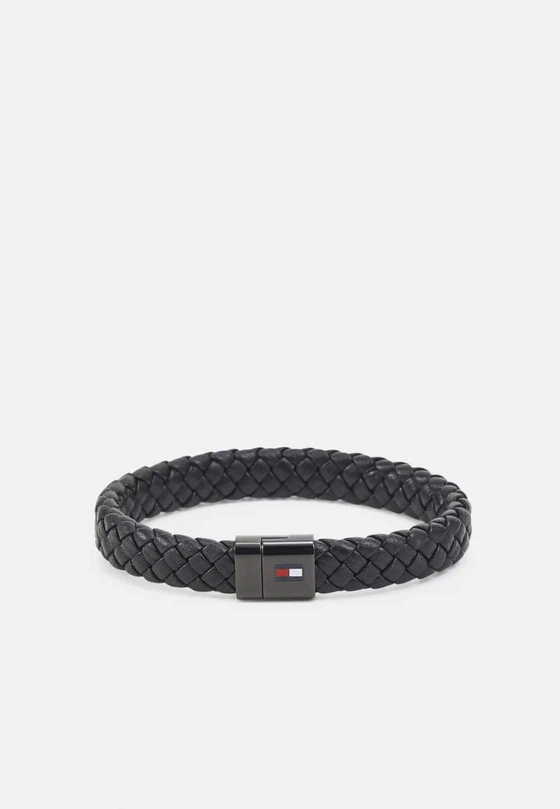 Sale USA Online Tommy Hilfiger ROUND BRAIDED BRACELET - Bracelet schwarz Accessories Jewellery Bracelets